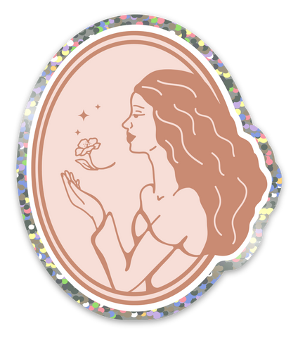 glitter persephone sticker