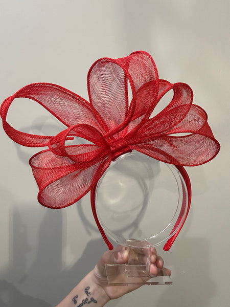Funky Red Loop Fascinator