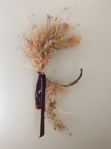 dried seasonal wreath