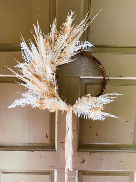 dried seasonal wreath