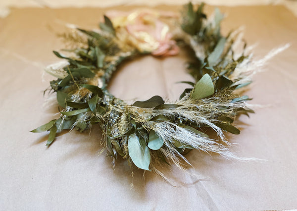 dried flower crown