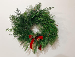 fresh holiday wreath