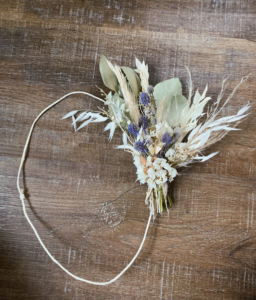 dried floral hat piece