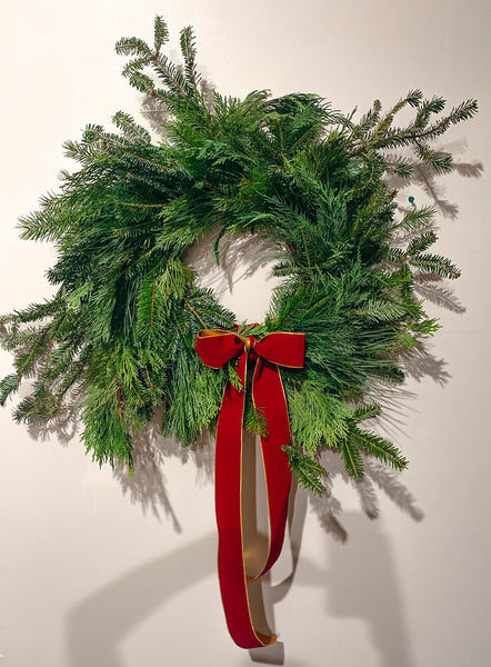 fresh holiday wreath