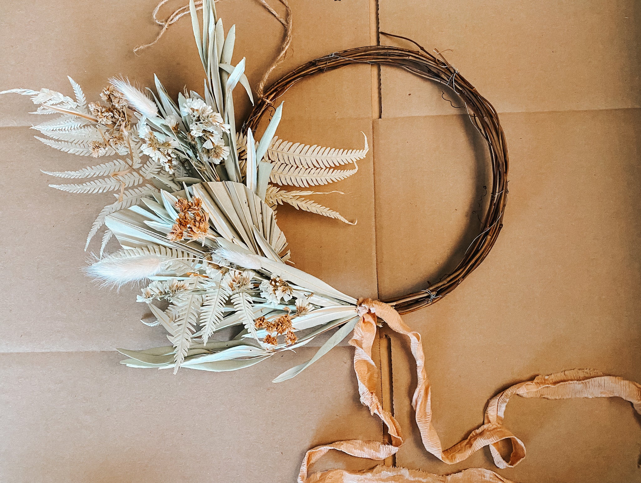 dried seasonal wreath