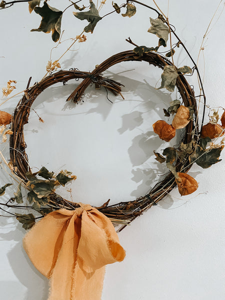 dried seasonal wreath