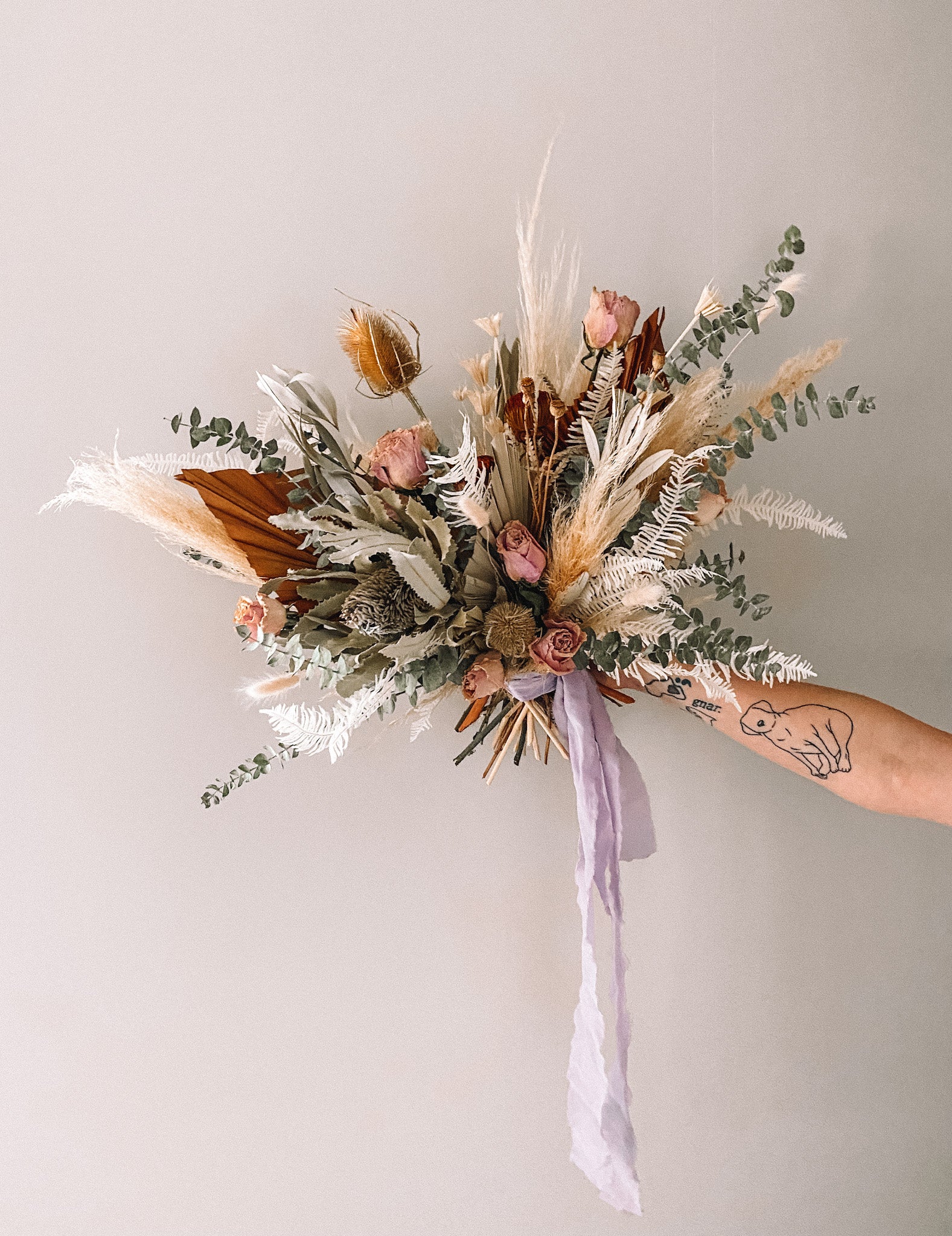 dried wedding bouquet